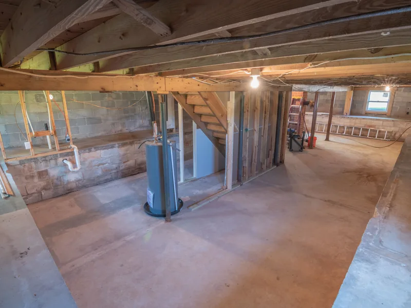 Cave en pierre avant travaux d'isolation