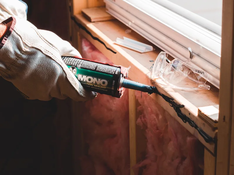 Pose d'un isolant sur paroi et plafond